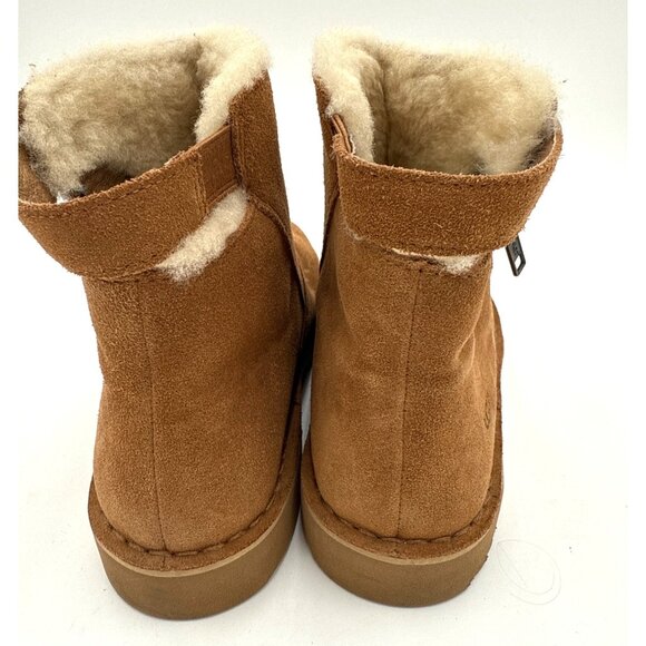 UGG Kayel Women's Chestnut Suede Shearling-Lined Ankle Boots Side Zipper Size 8 - Picture 6 of 12